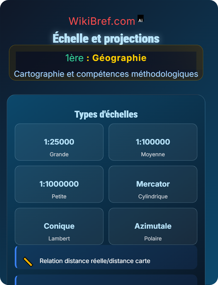 Échelle et projections Lire des cartes et croquis