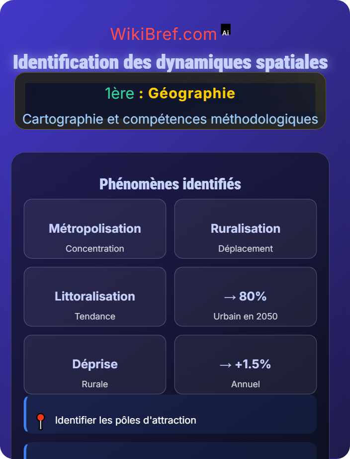 Identification des dynamiques spatiales Lire des cartes et croquis