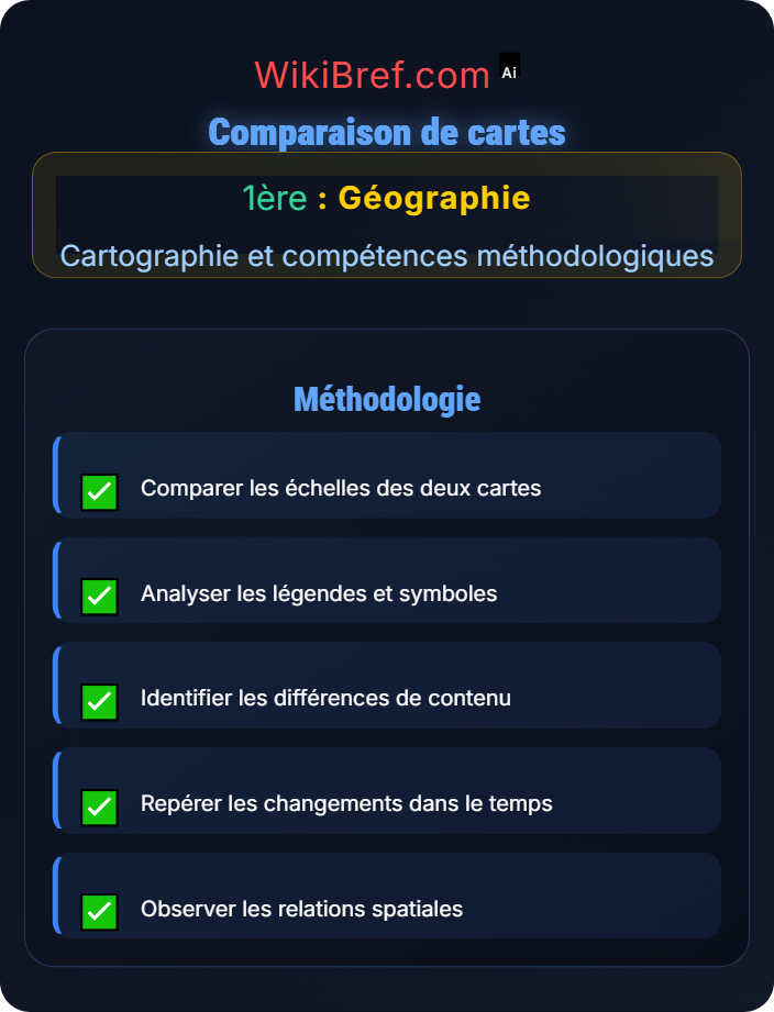 Comparaison de cartes Lire des cartes et croquis