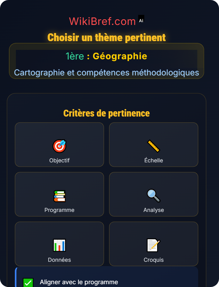 Choisir un thème pertinent Réaliser un croquis structuré