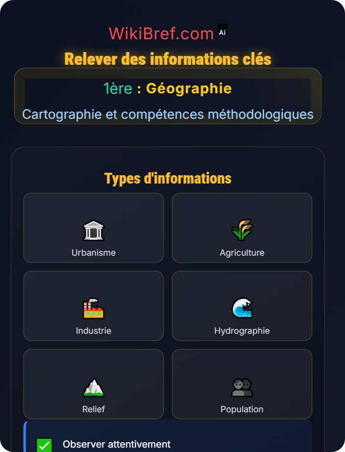 Relever des informations clés Analyse de documents géographiques