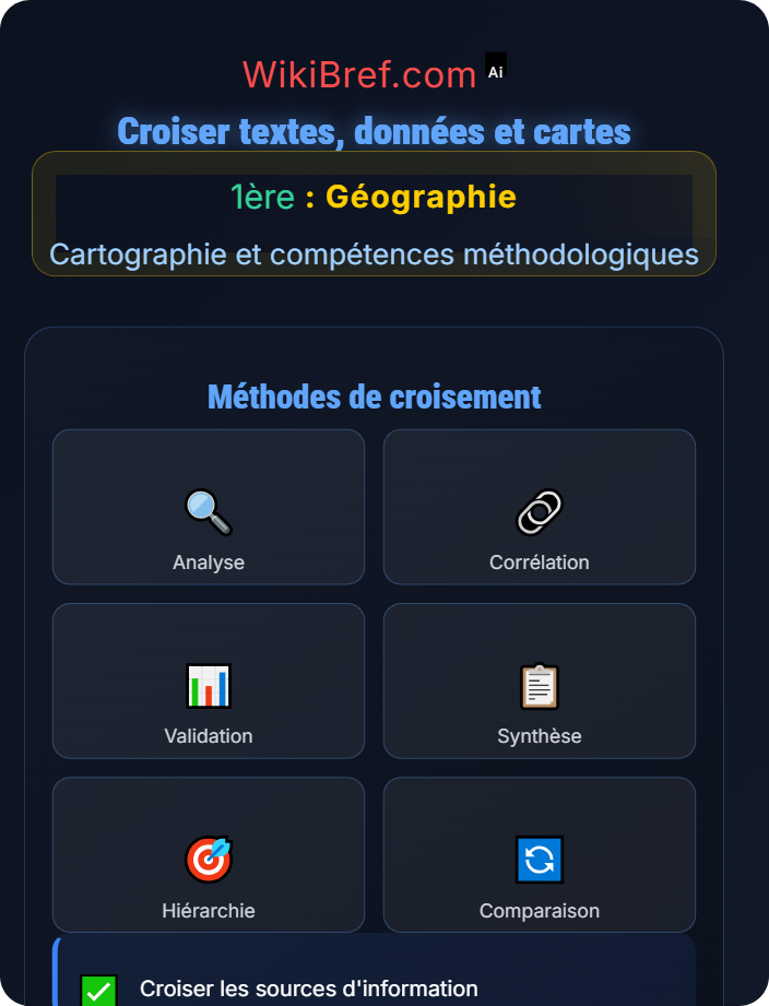 Croiser textes, données et cartes Analyse de documents géographiques