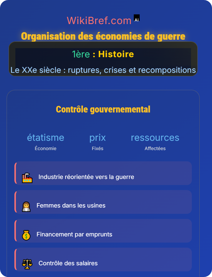 Organisation des économies de guerre La guerre totale (1914–1918)
