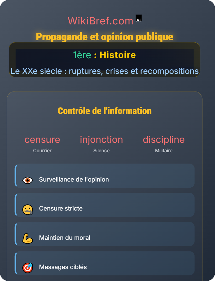 Propagande et opinion publique La guerre totale (1914–1918)