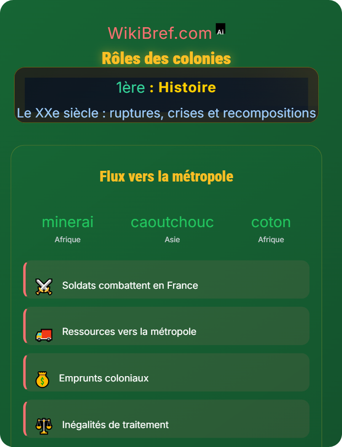 Rôles des colonies La guerre totale (1914–1918)