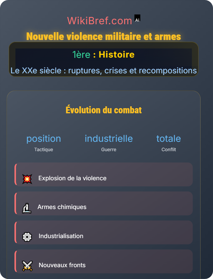 Nouvelle violence militaire et armes La guerre totale (1914–1918)