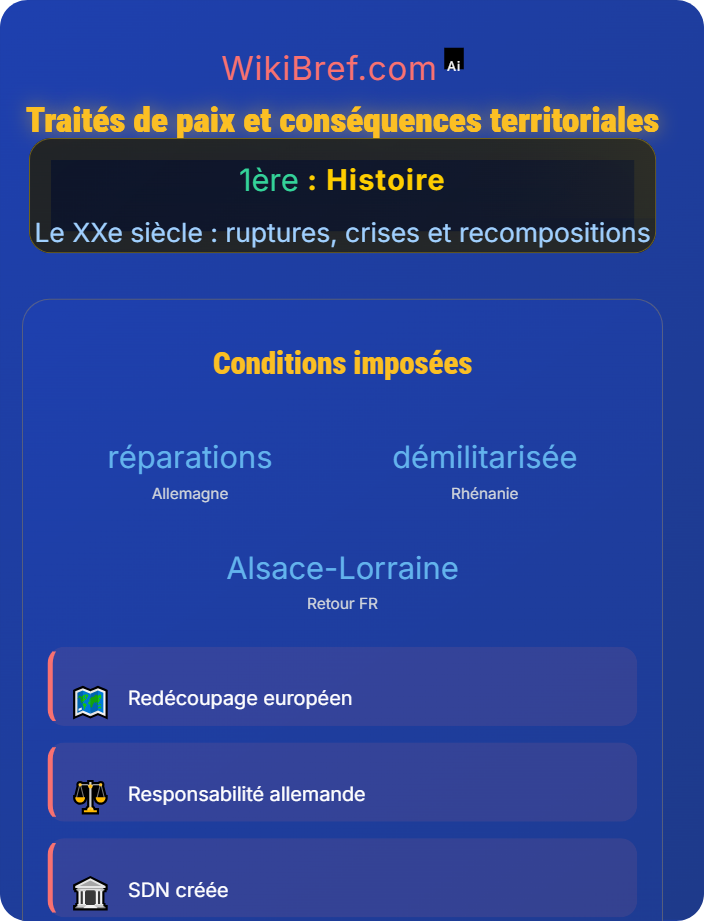 Traités de paix et conséquences territoriales La guerre totale (1914–1918)