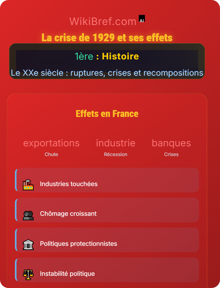 La crise de 1929 et ses effets L’entre-deux-guerres : crises et réorganisations