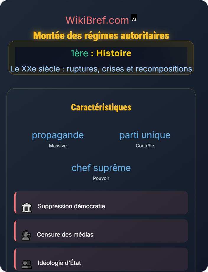 Montée des régimes autoritaires L’entre-deux-guerres : crises et réorganisations