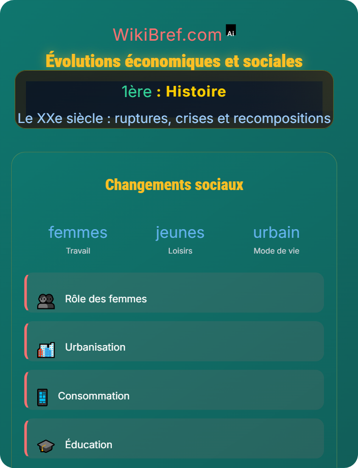 Évolutions économiques et sociales L’entre-deux-guerres : crises et réorganisations