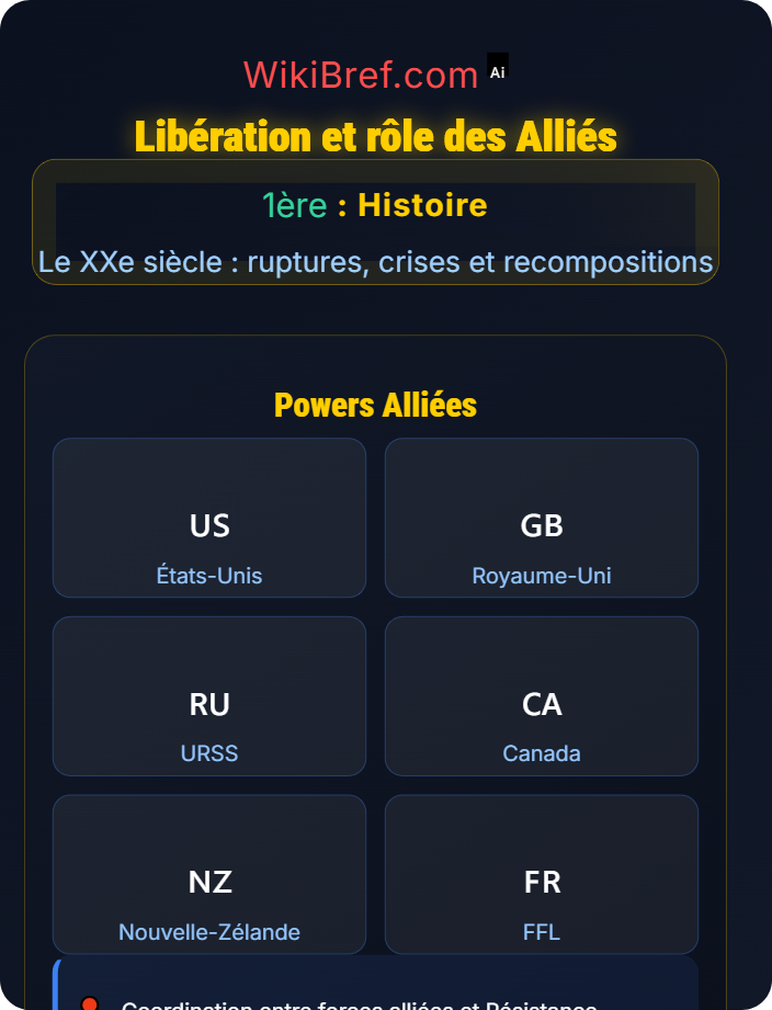 Libération et rôle des Alliés La Seconde Guerre mondiale