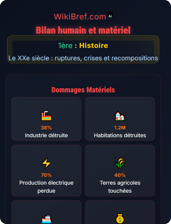 Bilan humain et matériel La Seconde Guerre mondiale