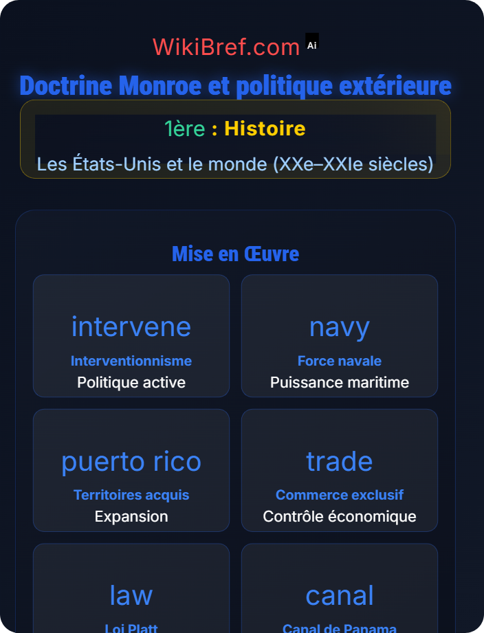 Doctrine Monroe et politique extérieure La naissance de la puissance américaine