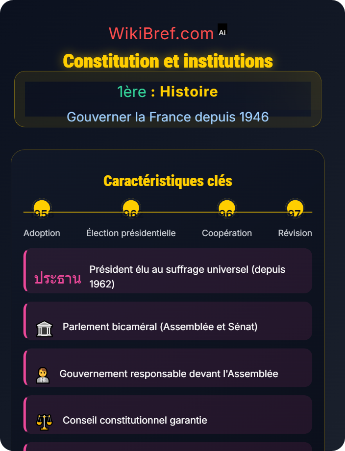 Constitution et institutions La Cinquième République (1958–présent)
