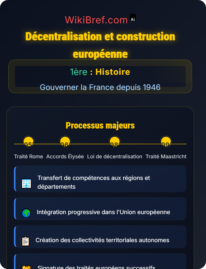 Décentralisation et construction européenne La Cinquième République (1958–présent)