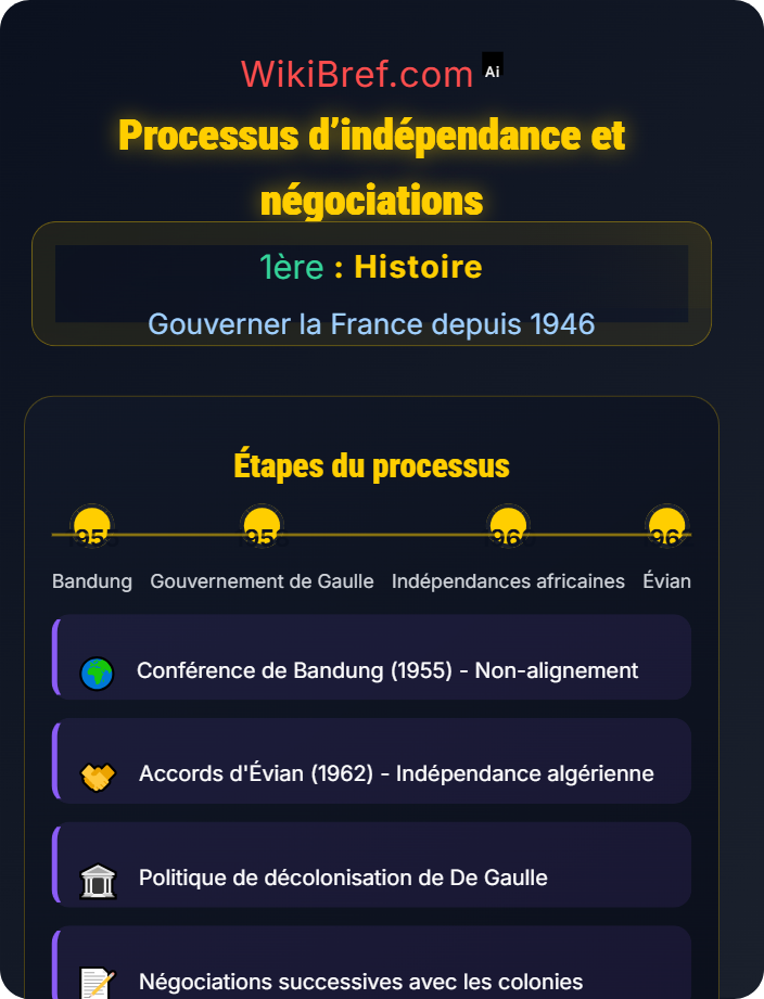 Processus d’indépendance et négociations Décolonisation et construction nationale
