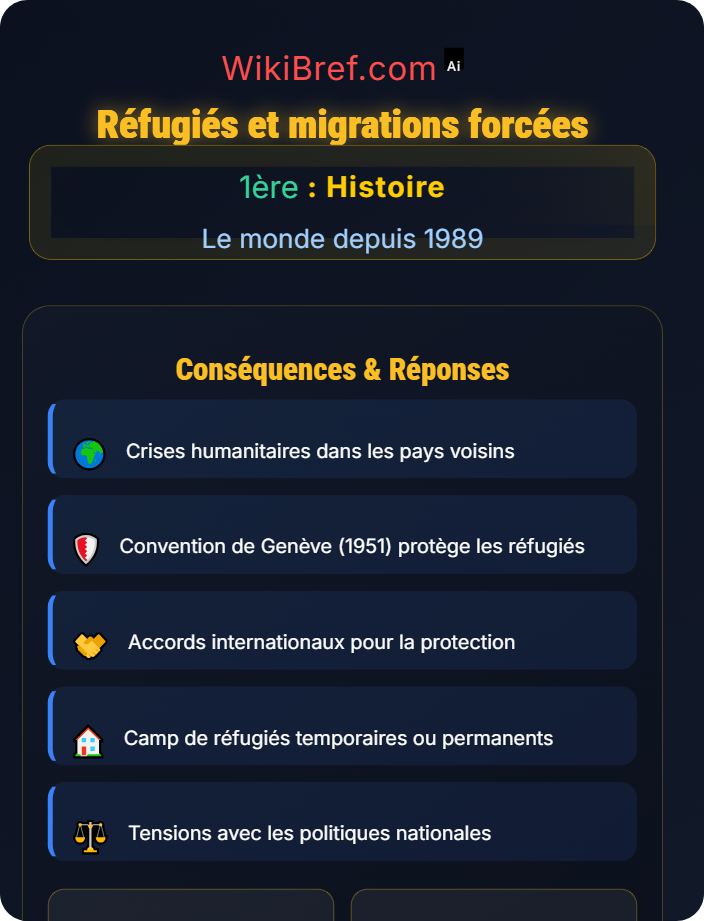 Réfugiés et migrations forcées Les conflits contemporains