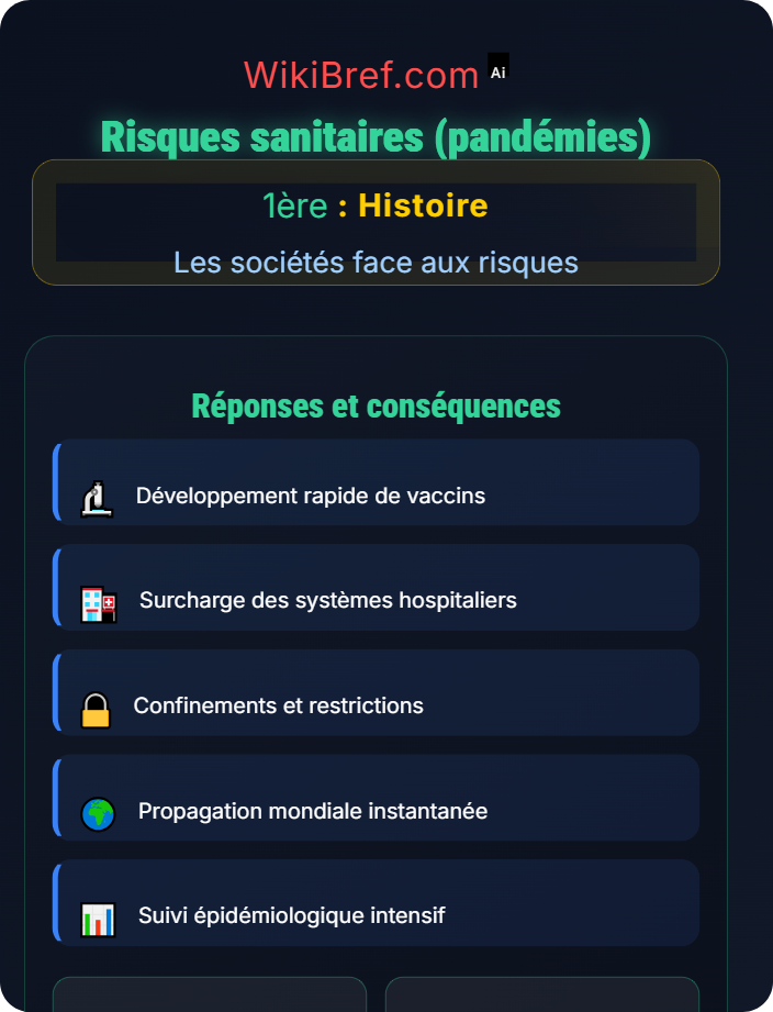 Risques sanitaires (pandémies) Nature des risques