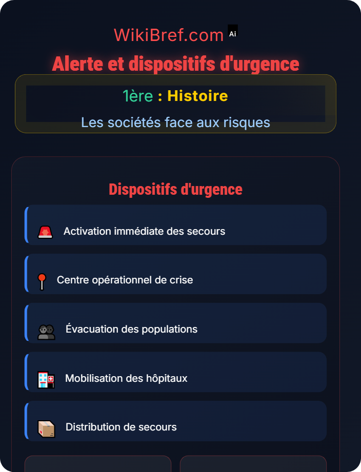 Alerte et dispositifs d’urgence Gestion des risques