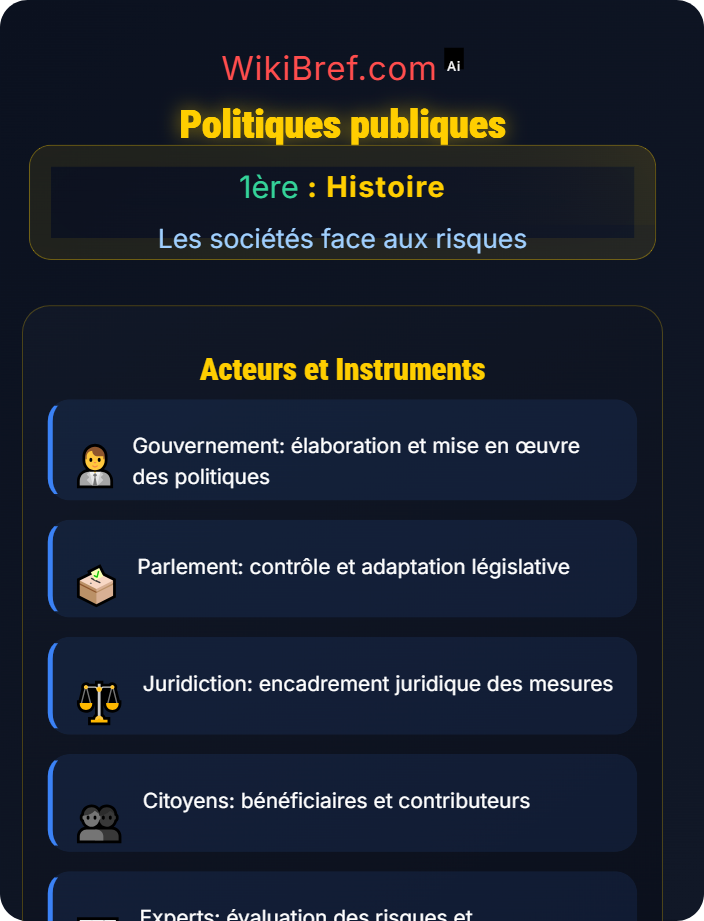 Politiques publiques Les sociétés face aux incertitudes