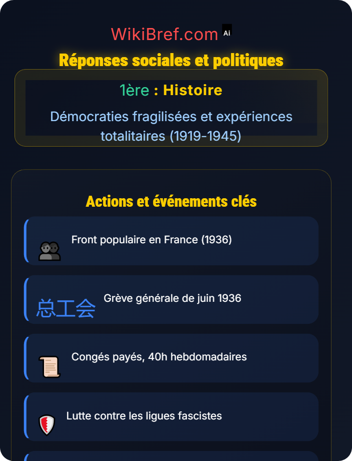 Réponses sociales et politiques Crises des démocraties