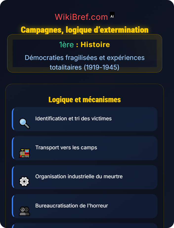 Campagnes, logique d’extermination Génocide et conséquences
