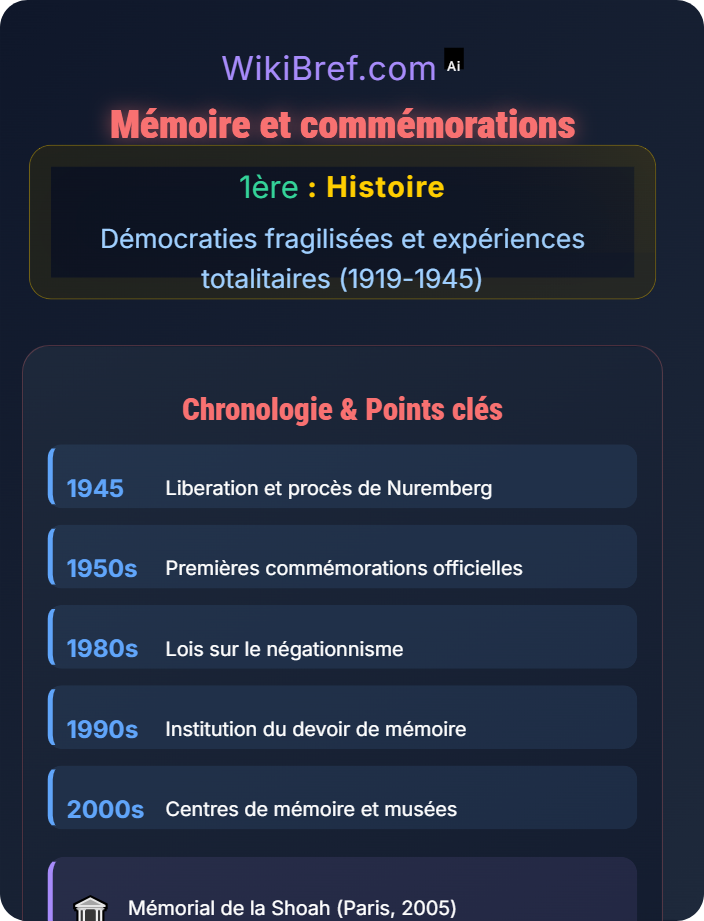 Mémoire et commémorations Génocide et conséquences