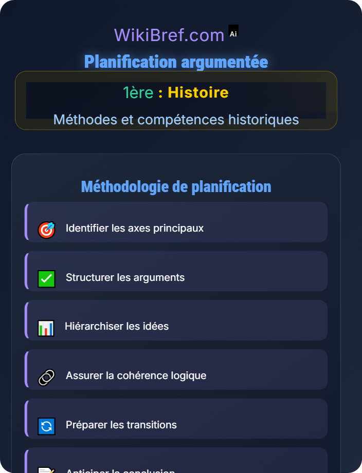 Planification argumentée Rédiger une réponse organisée