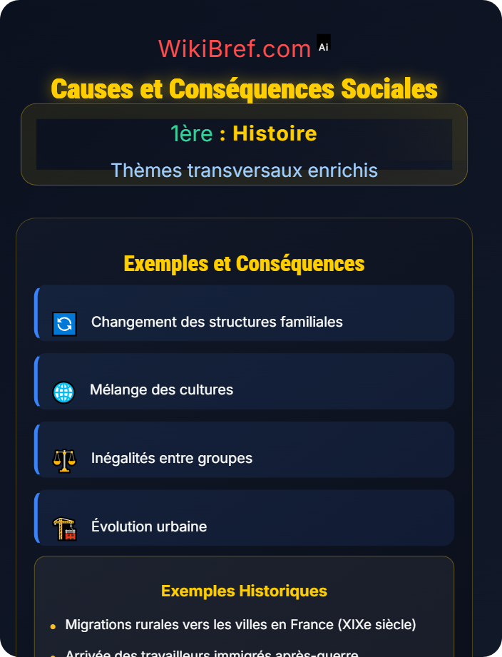 Causes et conséquences sociales Migrations et mobilités