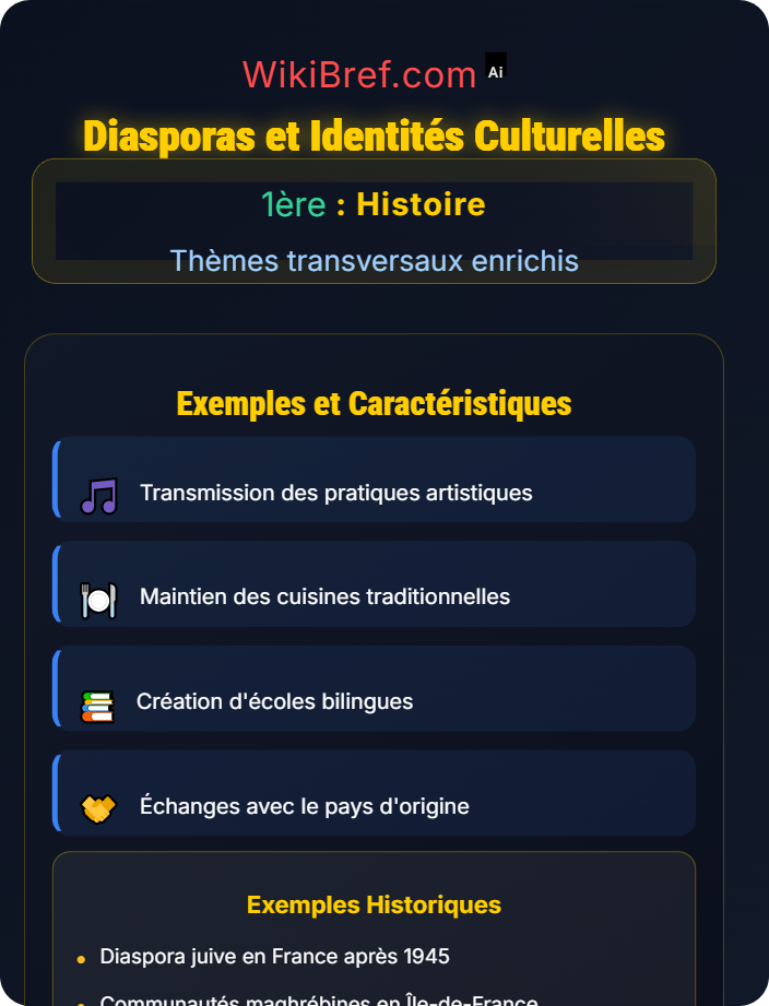 Diasporas et identités culturelles Migrations et mobilités