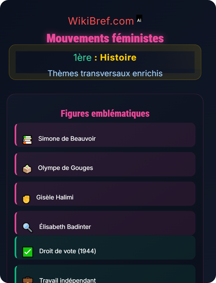 Mouvements féministes Genre et histoire