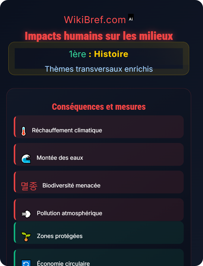 Impacts humains sur les milieux Environnement et sociétés
