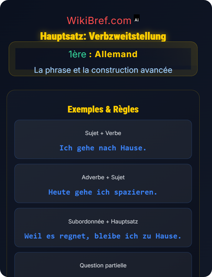 Hauptsatz: Verbzweitstellung Syntax und Satzbau