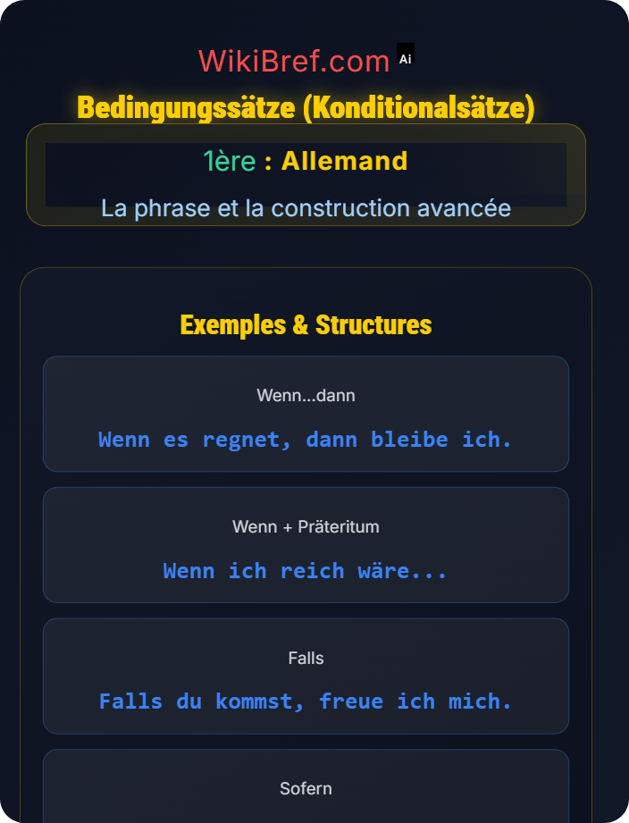 Bedingungssätze (Konditionalsätze) Relative und finale Nebensätze
