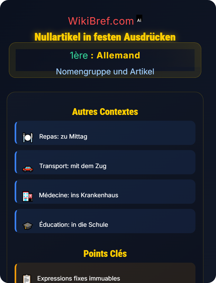 Nullartikel in festen Ausdrücken Bestimmte und unbestimmte Artikel