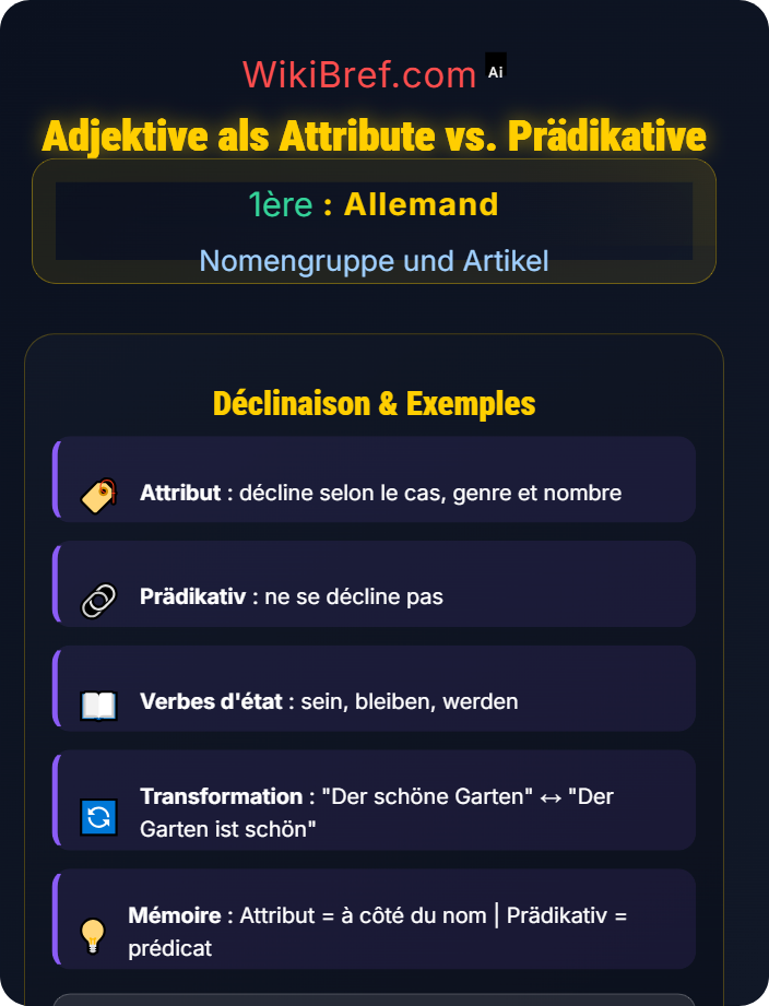 Adjektive als Attribute vs. Prädikative Adjektive und ihre Deklination