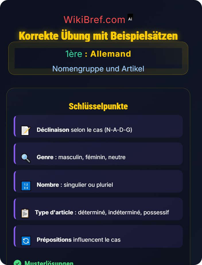Korrekte Übung mit Beispielsätzen Adjektive und ihre Deklination