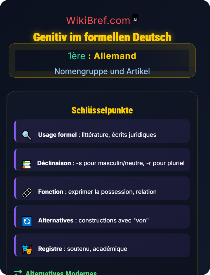 Genitiv im formellen Deutsch Der Genitiv und alternative Konstruktionen