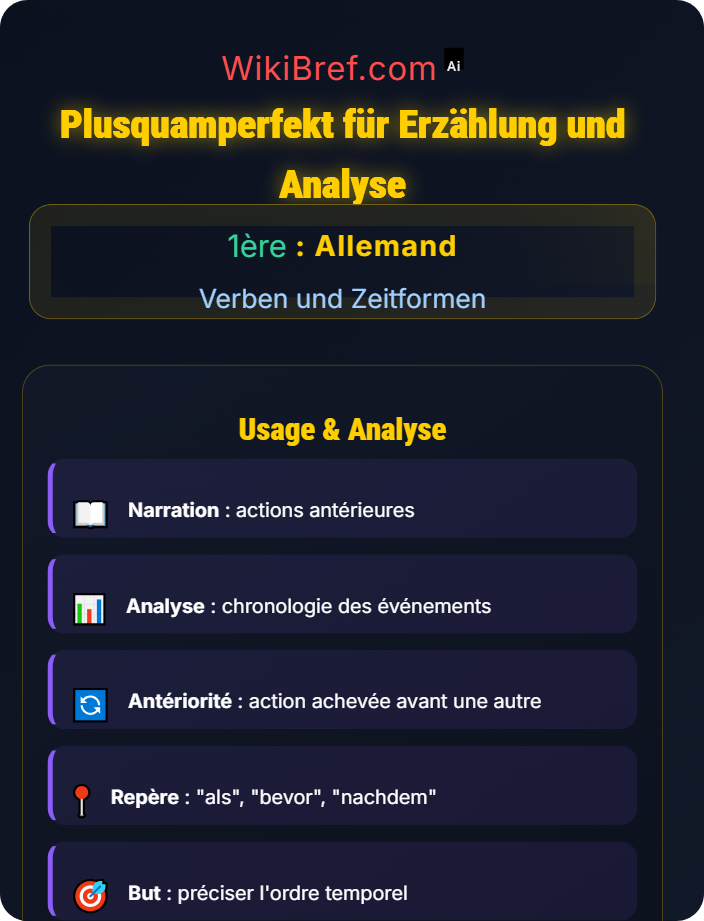 Plusquamperfekt für Erzählung und Analyse Temporale Strukturen