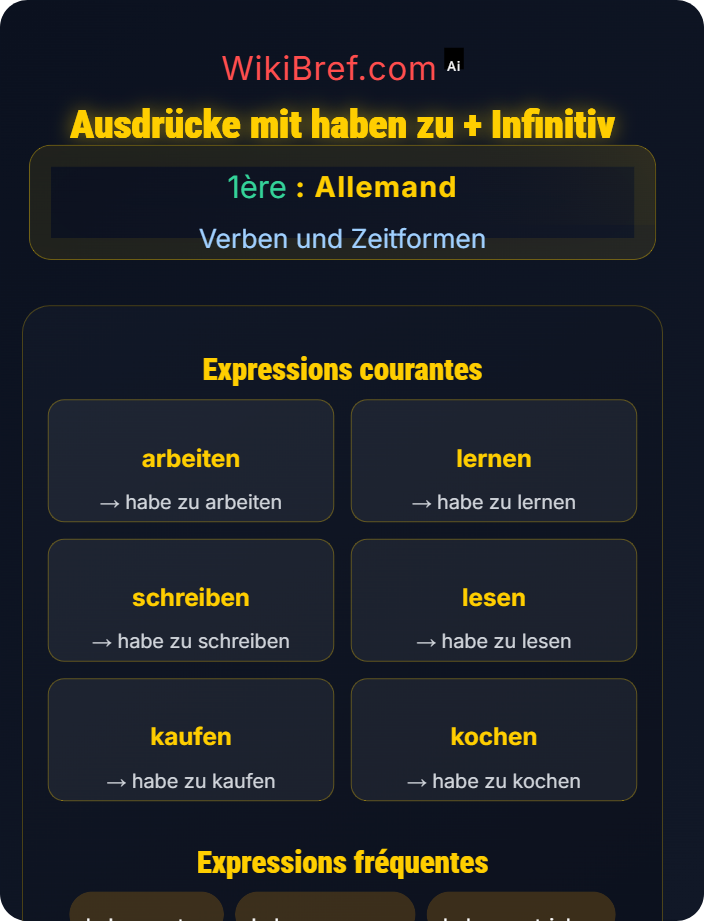 Ausdrücke mit haben zu + Infinitiv Periphrasen und komplexe Konstruktionen