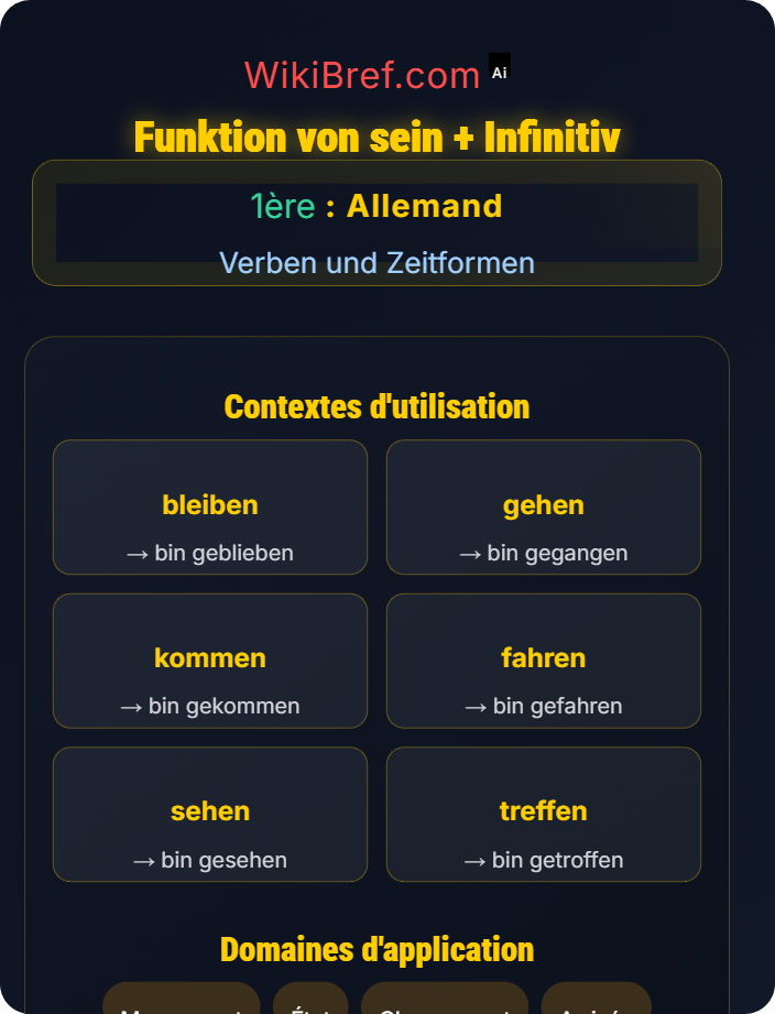 Funktion von sein + Infinitiv Periphrasen und komplexe Konstruktionen