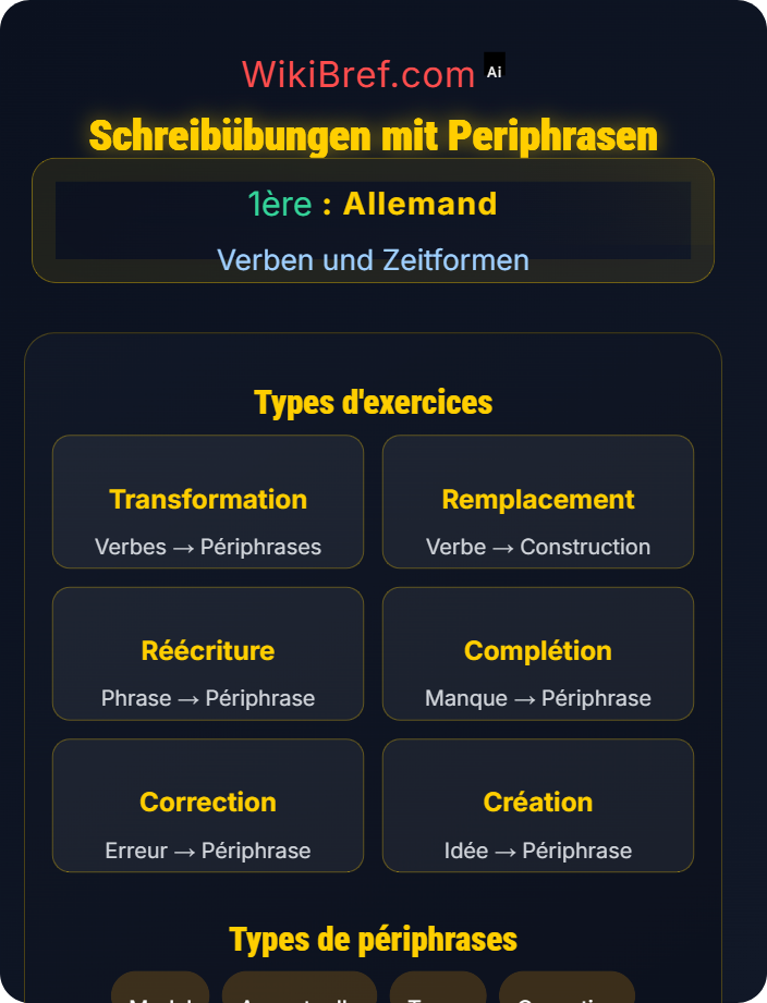 Schreibübungen mit Periphrasen Periphrasen und komplexe Konstruktionen