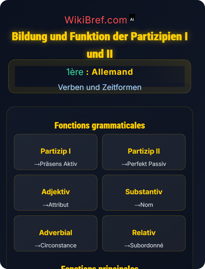 Bildung und Funktion der Partizipien I und II Partizipien und Stilmittel