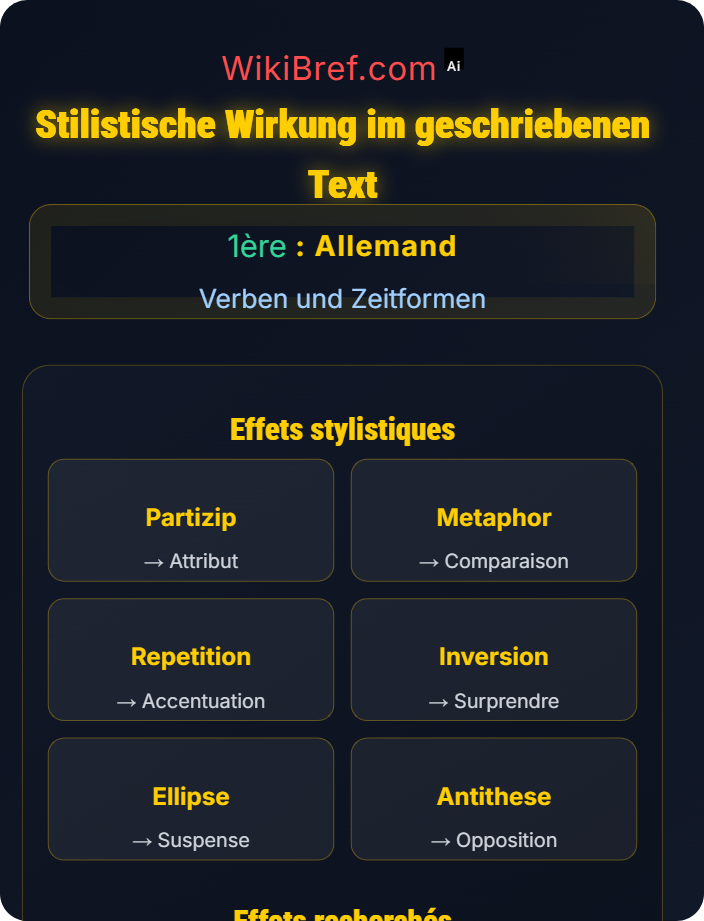 Stilistische Wirkung im geschriebenen Text Partizipien und Stilmittel
