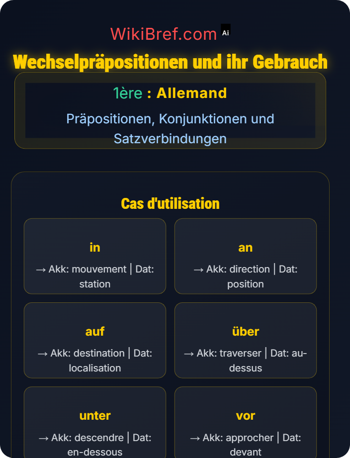 Wechselpräpositionen und ihr Gebrauch Präpositionen und Fälle