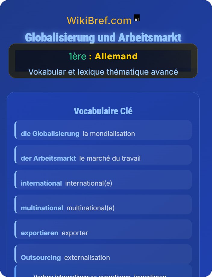 Globalisierung und Arbeitsmarkt Wirtschaft und Globalisierung