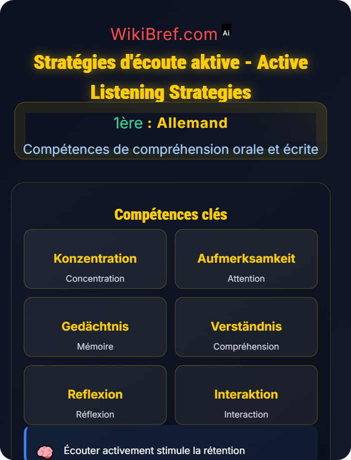 Stratégies d’écoute aktive Compréhension orale