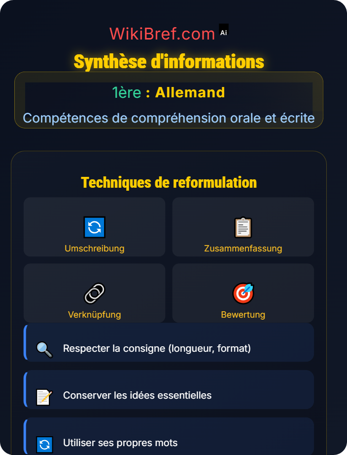 Synthèse d’informations Compréhension écrite