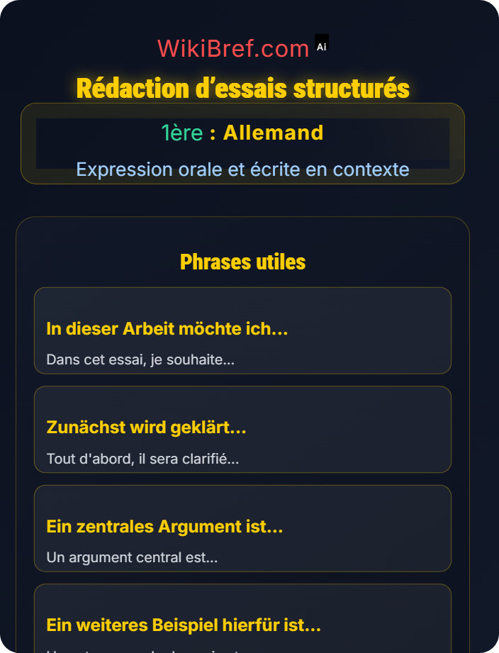 Rédaction d’essais structurés Production écrite