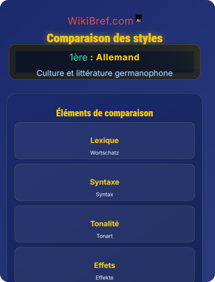 Comparaison des styles Littérature en allemand